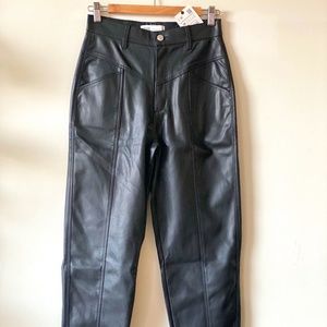 Zara vegan leather trousers